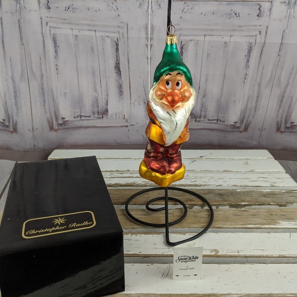 Radko snow white 7 dwarfs bashful ornament xmas tr